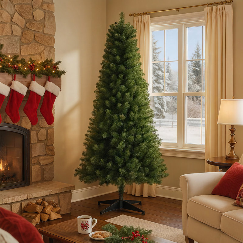 Arbre de Noël artificiel non éclairé 6 pi avec 490 pointes, H 6 pi