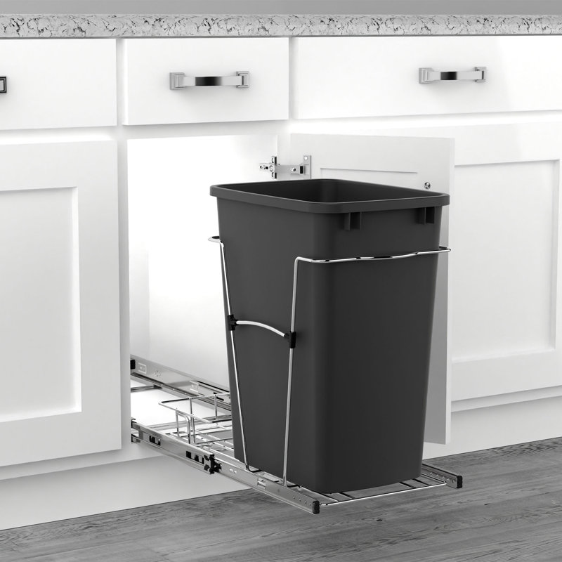 Poubelle escamotable Rev-A-Shelf, Noir