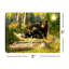 Toile à dos de chevalet noir 8x6 Black Bear Family