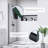 34" W x 74" H Semi-Frameless Matte Black Single Fixed Shower Panel with Easy-Clean Tempered Safety Glass-131495009