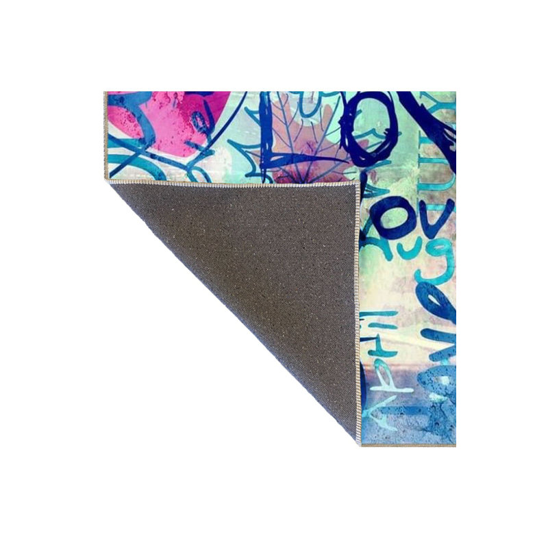 Tapis bleu lavable bleu, Tapis de couloir 3 pi 3 po x 9 pi 10 po