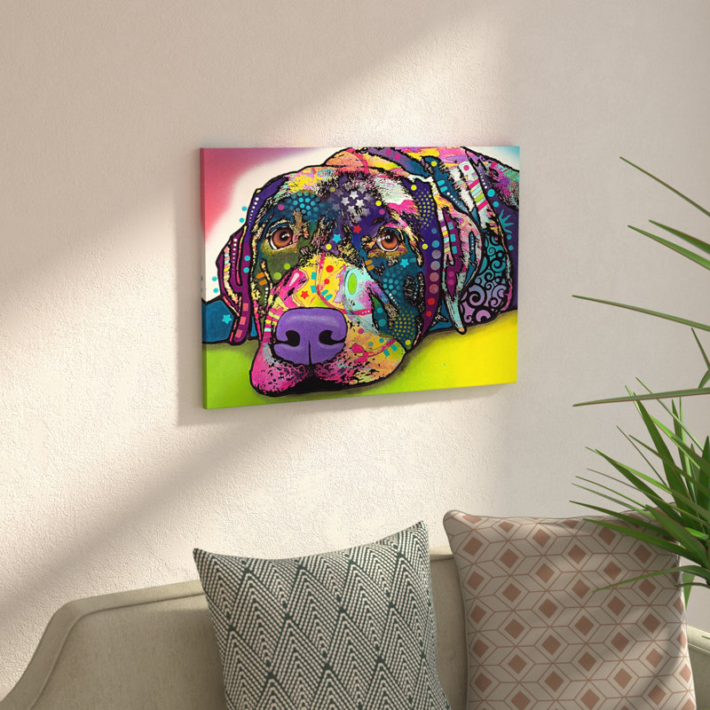 «Savvy Labrador», impression sur toile tendue, H 8 po x l 12 po x P 0,75 po