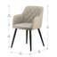 Chaise avec accoudoirs rembourrée en tissu Joao-1642509477