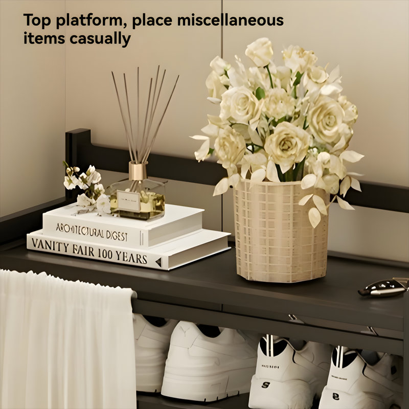 Foldable Multi-Tier Shoe Rack For Small Spaces – Bamboo Entryway Storage Shelf For Home/Apartment