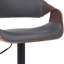 Tabouret de bar pivotant en similicuir noir et noyer-645428184