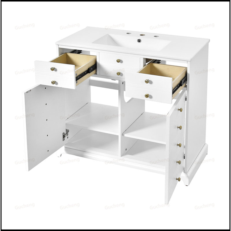 Armoire de meuble-lavabo 36 po avec lavabo en céramique