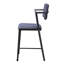 Chaises grises à hauteur de comptoir avec dossier ouvert (2) - 2 chaises respirantes et élégantes, recouvertes de tissu, pour s'asseoir, esthétique industrielle moderne, coussin de siège