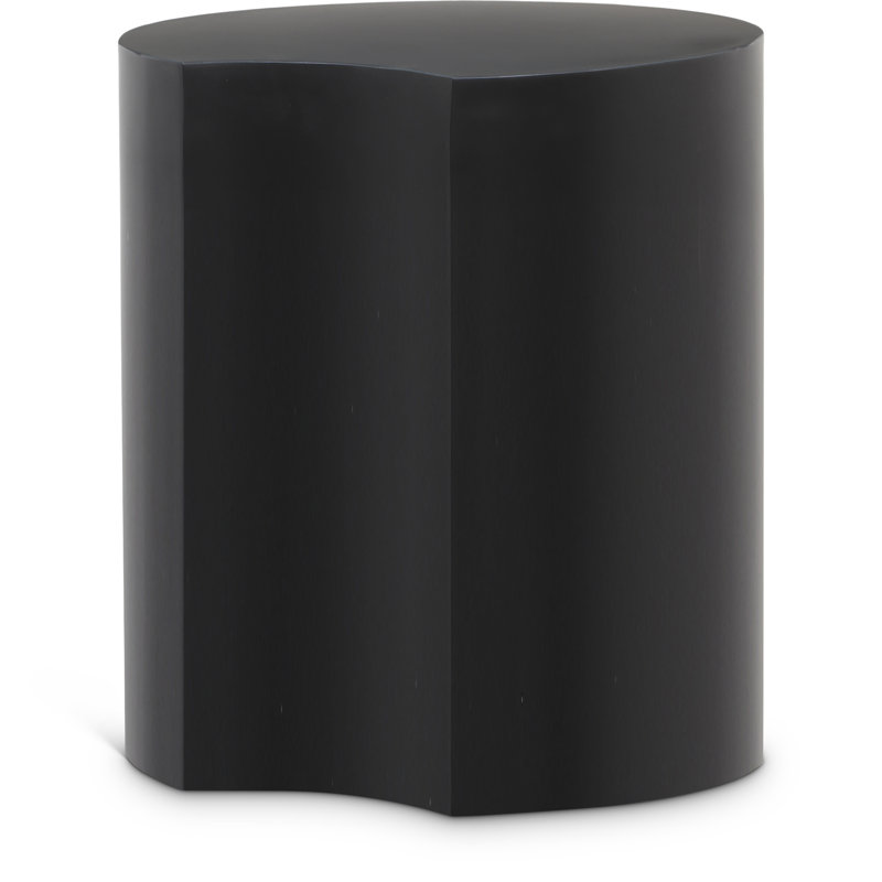 Hylie Iron Top End Table, Black/Matte Black, 16" H x 15" W x 15" D
