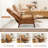 Penning Walnut Breathable Leather Push-Back Recliner-102834351