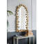 Miroir mural 51,5 "x 29" pleine longueur arqué avec des accents de feuille d'or, miroir décoratif pour le salon, la chambre à coucher