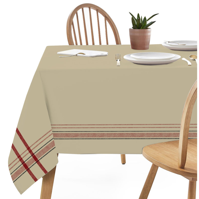 Nappe de couleur unie en mélange de coton, 72 po x 52 po, Taupe