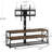 TV Stand with Mount and Power Outlet 51", Swivel TV Stand Mount for 32/45/55/60/65/70 inch TVs, Height Adjustable TV Entertainment Center with Cable Management, Rustic Brown