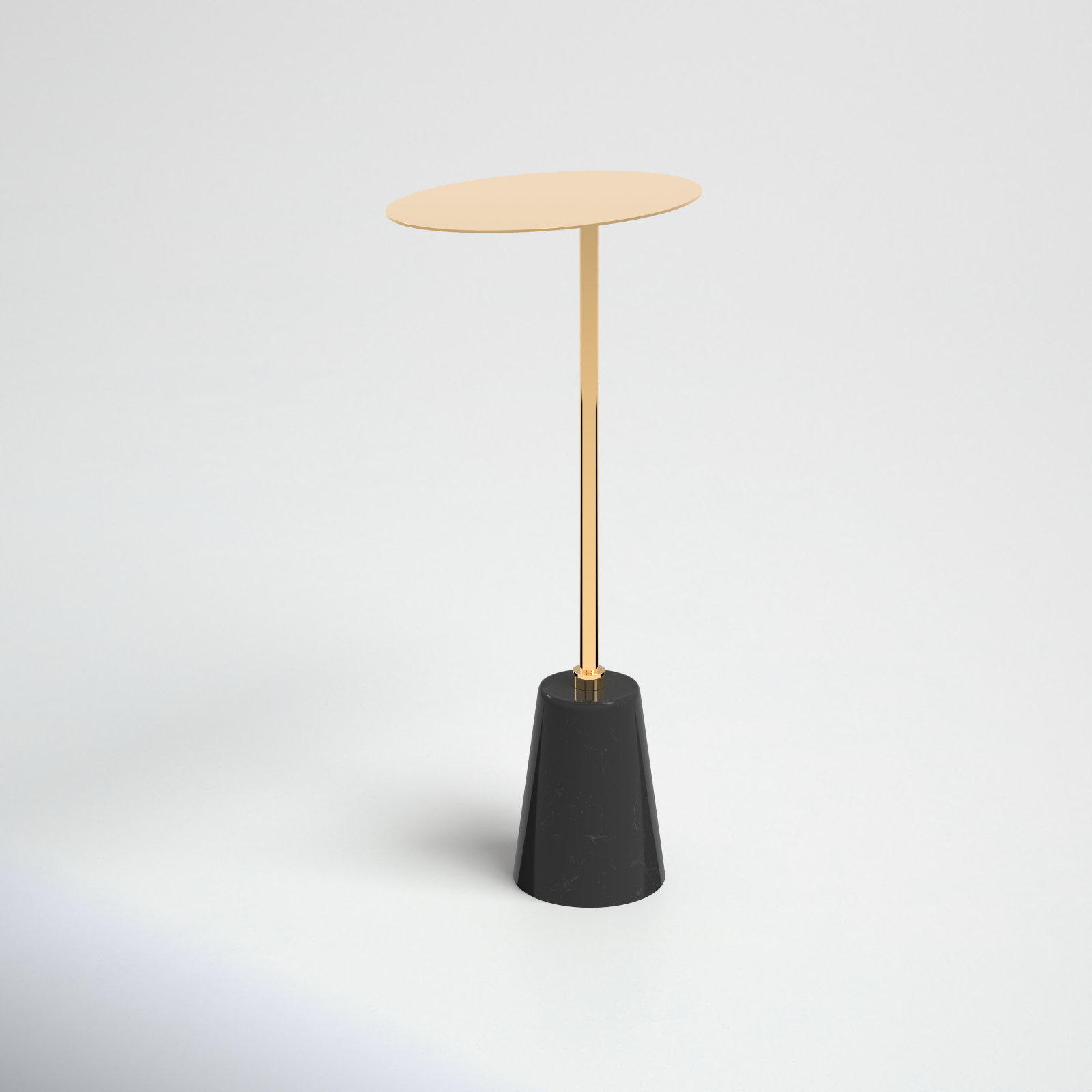 Churchill 8" End Table, Black, Gold