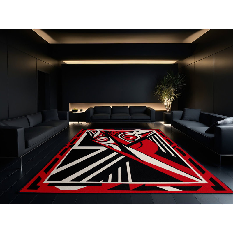 Nightfire Veil Rug, Rectangle 4' x 6'