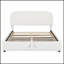 Lit plateforme tapissier Teddy avec système de rangement hydraulique, alliant confort et commodité pour les chambres modernes.-220310327-220310324