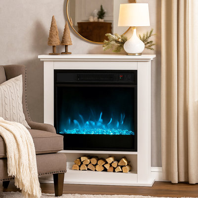 Ebern Designs 62.5cm W White Fireplace