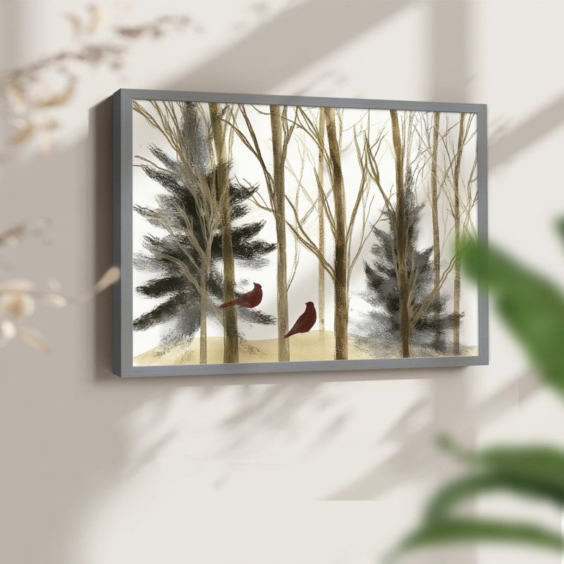 Chirstmas Art-CXXV -Framed Print - Restickable, H 16 po x l 20 po, Gris