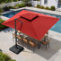 153' X 116' Rectangular Cantilever Umbrella with Weighted Base