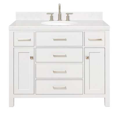 3_ARIEL Bristol 60 Single Sink Bathroom Vanity with Carrara White Quartz