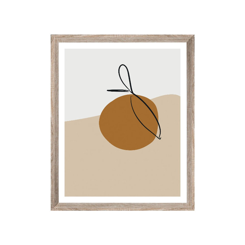 Connection Abstract Scandi - Single Picture Frame Print, Bevelled Wood Effect, 136.652 cm H x 111.252 cm W