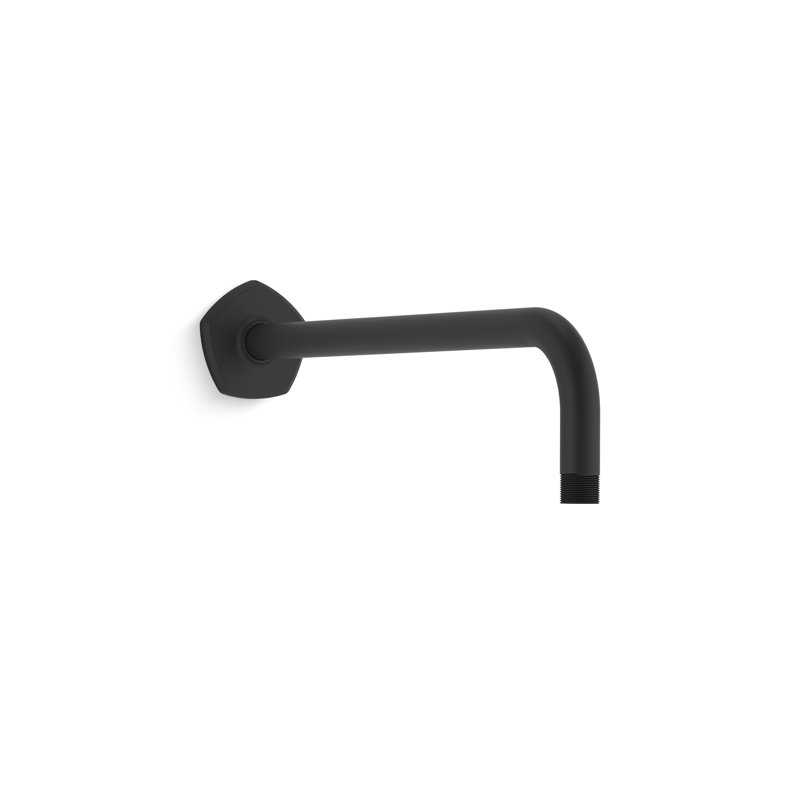 Occasion Wall-Mount Rainhead Arm And Flange, Matte Black
