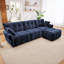 Canapé 3 places avec repose-pieds Chenille-1331998957