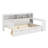 Wooden Daybed With Storage Shelves,Two Storage Drawers And Study Desk-1338937603