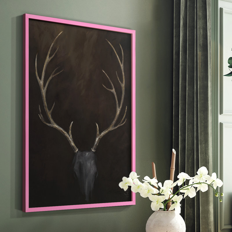 Reproduction encadrée Buck - bois massif, H 10 po x l 8 po, Rose