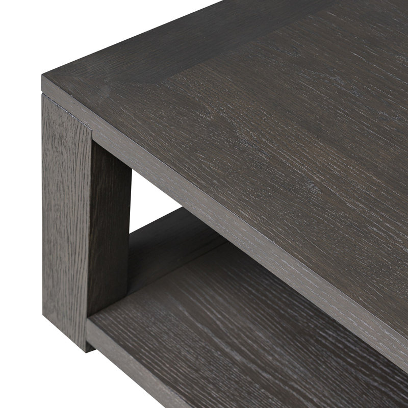 Thomas Solid Wood Coffee Table, Dark Anthracite