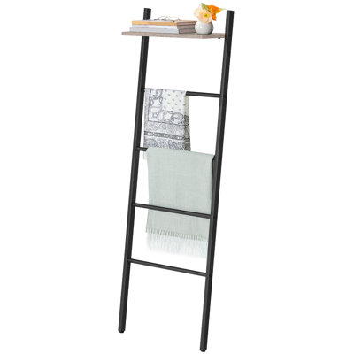 61'' Tall Blanket Ladder with Storage Shelf