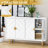 47.8'' Modern Sideboard Cabinet with 4 Embossed Pattern Doors for Kitchen, Living Room-1612800294