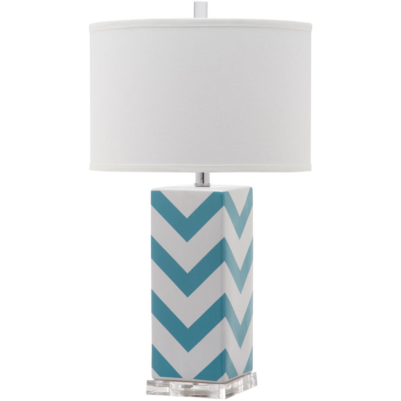 Ceramic Table Lamp, Light Blue
