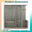 Armoire penderie 4 portes avec tringles suspendues, armoire à chaussures, miroir et tiroir-2037156507