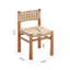 Ensemble repas 5 pièces en bois d'acacia avec osier tissé à la main Capri-125585654