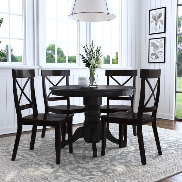 August Grove® Standridge 4 - Person Solid Wood Dining Set & Reviews ...