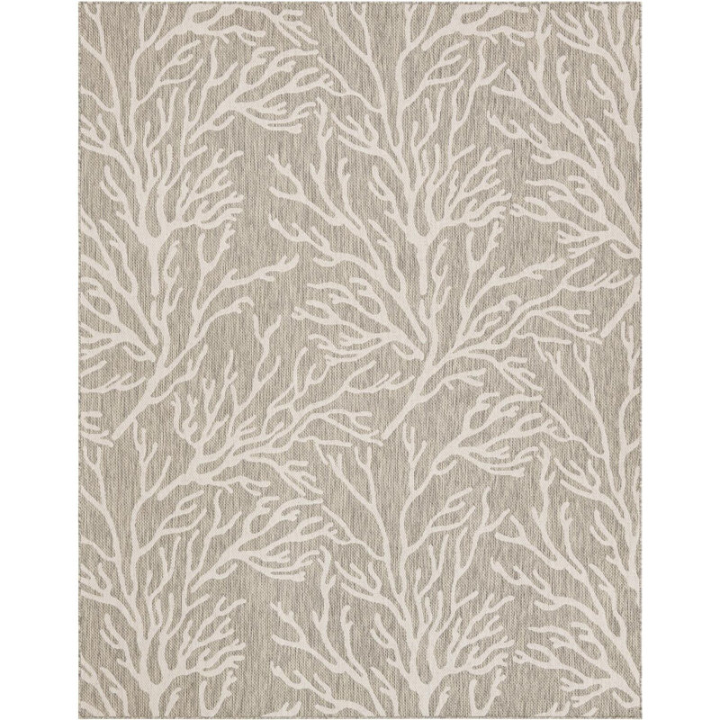 Tapis contemporain gris Azilynn, Rectangle 7 pi 10 po x 10 pi