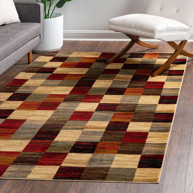 Tapis abstrait Adetomiwa, Rectangle 3 pi 1 po x 5 pi 3 po