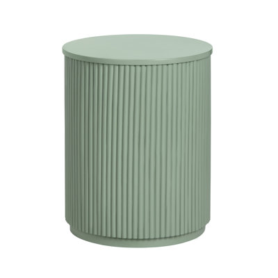 Round Solid Wood Accent_End Table