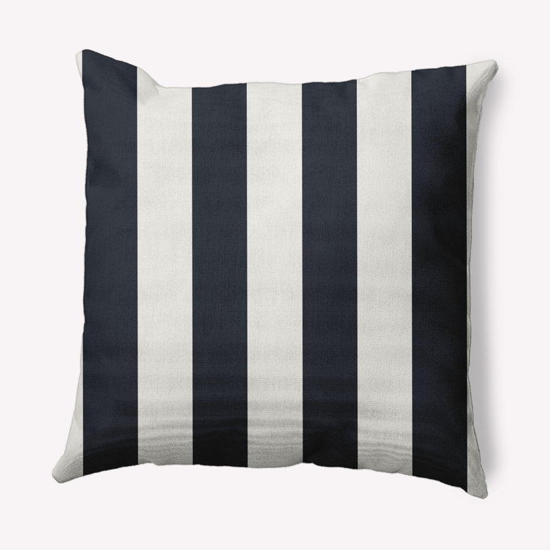 Coussin Stripe, 18 po x 18 po, Bleu requin