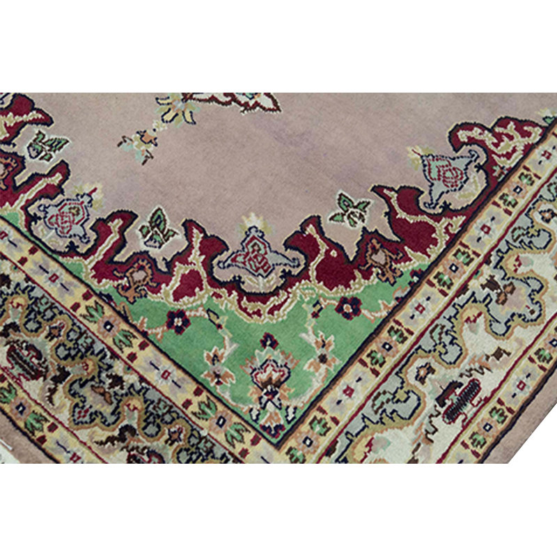 Hand-Knotted High-Quality Beige and Ivory Area Rug