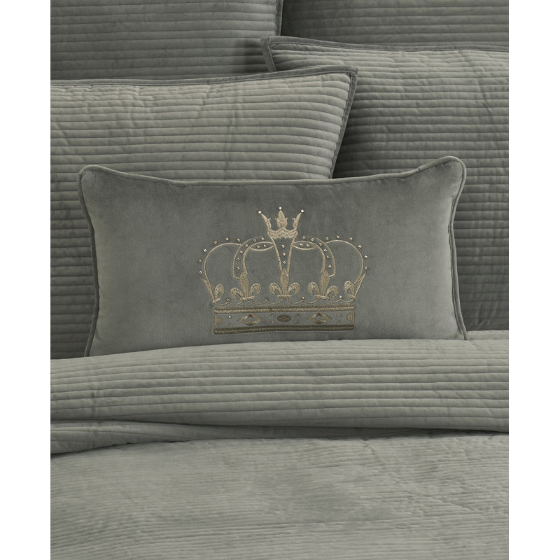 Townsend Crown Pillow Crown Boudoir, Charcoal