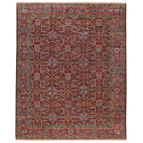 Rock My Classics Hand Knotted Wool Oriental Area Rug in Red/Green/Blue