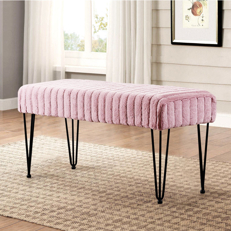 Dugan Upholstered Ottoman, Woodrose 