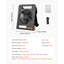10000Mah Rechargeable Solar Fan LED Lantern 7 Inch Portable Cordless 4W