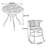 Rattan patio table and chair combination