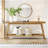70.9 Inches Extra Long Farmhouse Console Table, Wood Entryway Table with 2-Tier Open Storage, Rustic Narrow Sofa Table Behind Couch for Hallway, Living Room, or Foyer, Light Brown-131859616