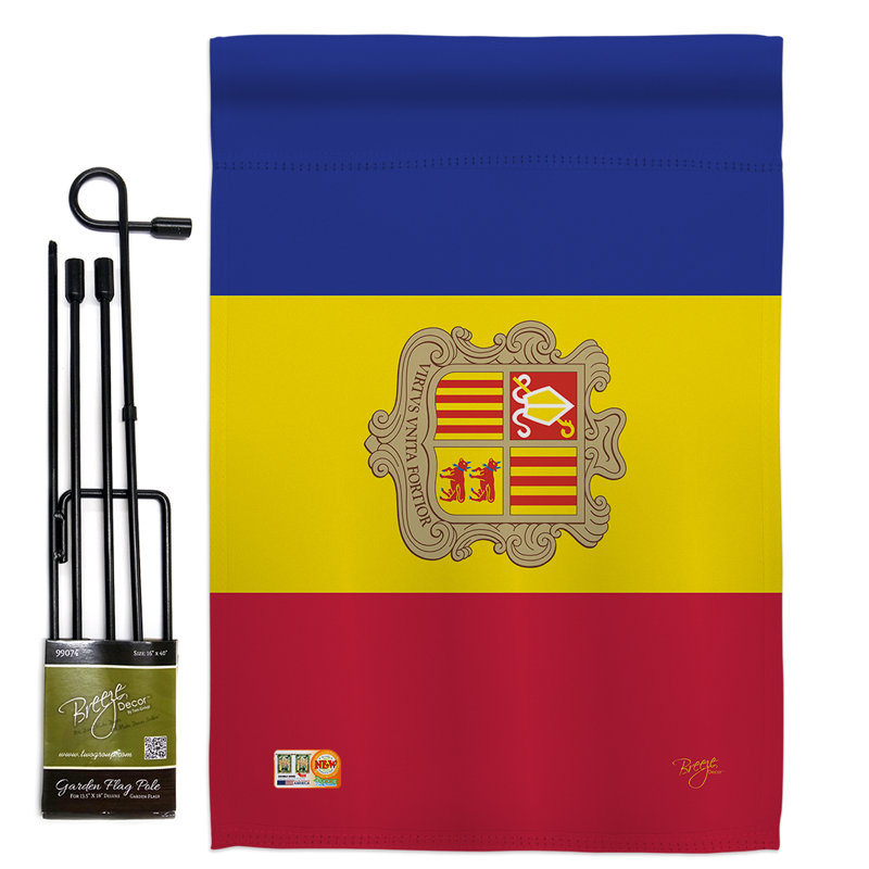 Double Sided 18.5'' H x 13'' W Polyester Flag Set