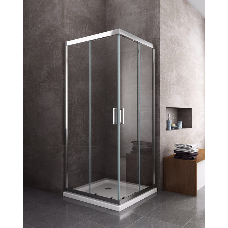 Gooitzen Rectangle Walk In Shower Enclosure  H.190 75X75 Cm