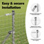 150 cm H x 3.2 cm W Steel Fencing Kits Fencing