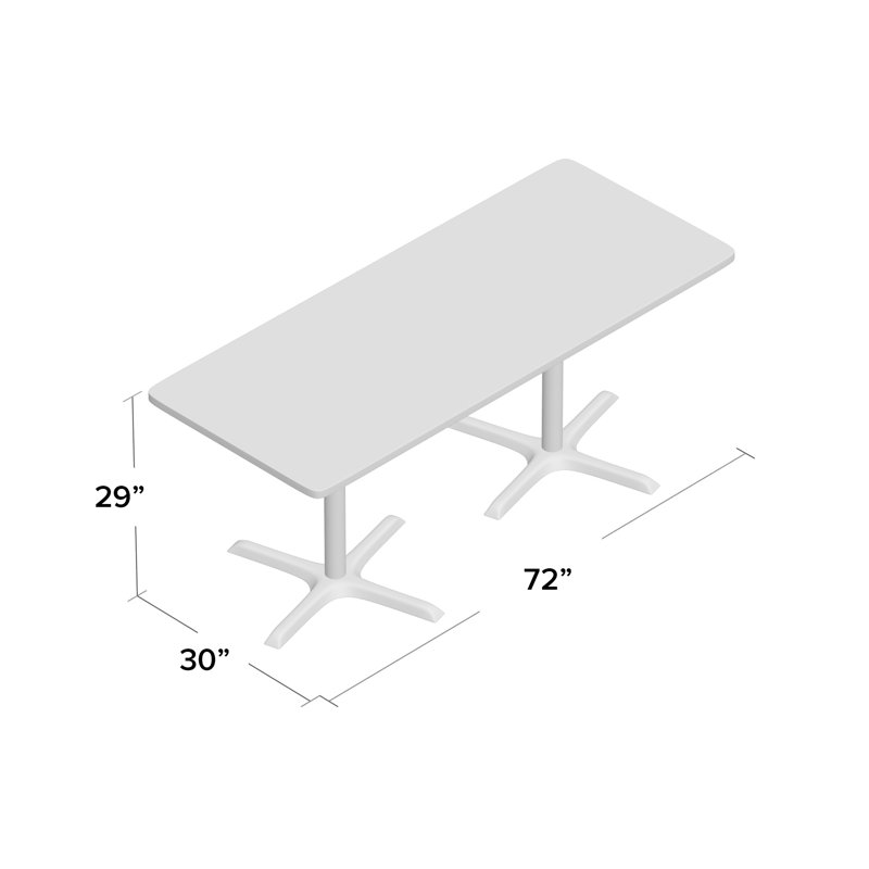 Ensemble de table de salle à manger et de chaise L 72 po, Graphite nebula, H 29 po x l 30 po x L 72 po